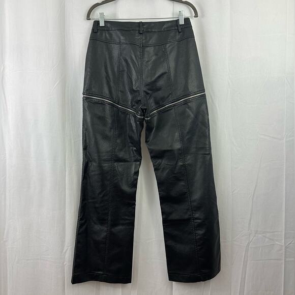 Dolls Kill Salty Moto Mission Vegan Snake Leather Pants Women’s Size Medium - Picture 4 of 7